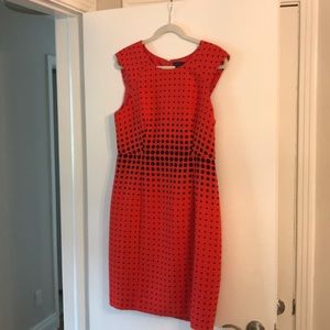 Brand new red and polka JCrew Sheath